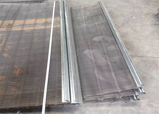 45 65 Steel Vibrating Screen Wire Mesh Stone Crusher Rubber Crimped
