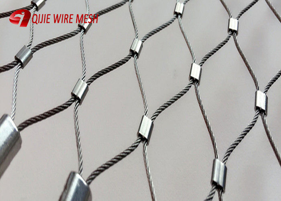 7x7 Stainless Steel Rope Mesh Konstruksi Kabel Inox Logam Tahan Cuaca