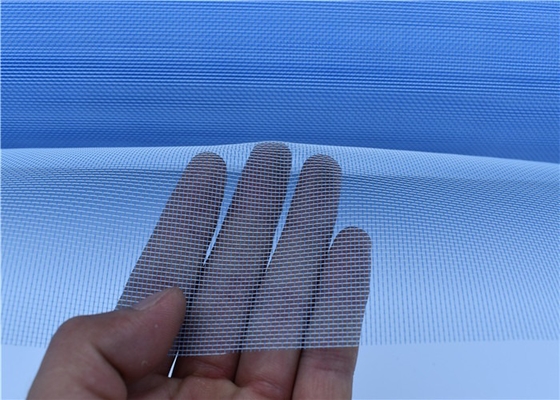 Biru Putih Polimer Layar Nyamuk Jendela Terlihat Untuk Lebar 0,5-3m
