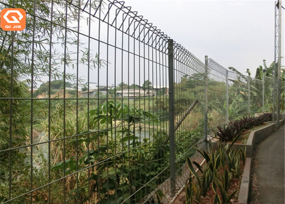 Dilas Wire Mesh Roll Top Curved Metal Fence Brc Powder Coating