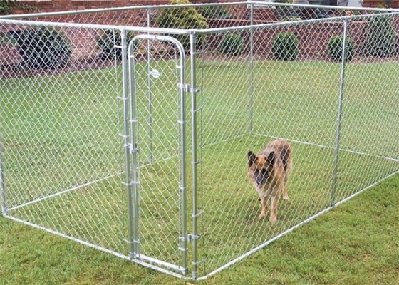 Stackable Folded Galvanized Steel Chain Link Storage Cage Untuk Dog Run