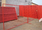 Pagar Mesh Sementara Merah Dengan Kaki Plastik Dan Kaki Besi Untuk Lokasi Konstruksi