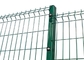 Pvc hijau dilapisi pagar wire mesh / 3d pagar kawat melengkung