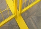 Kuning Berwarna 1.8m Tinggi Kanada Standar Konstruksi Luar Ruangan Panel Pagar Sementara