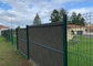 3d Curved Panel Welded Wire Mesh Garden Fence Tinggi 1,8m Dengan Plastik Pvc Uv Slat