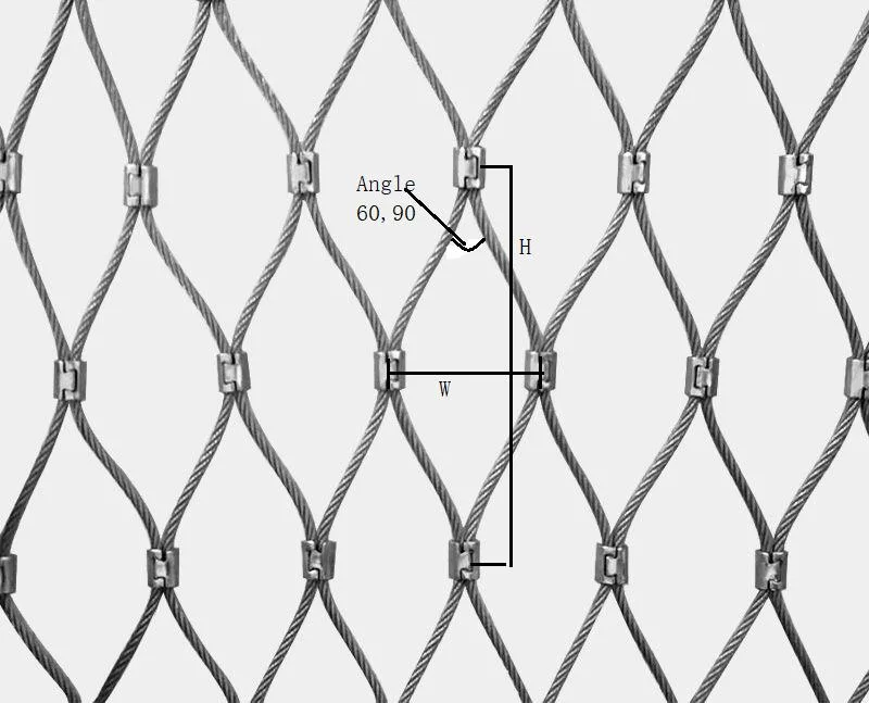 Kebun Binatang Kandang Perlindungan pagar baja tahan karat layar Mesh Expand Web Wire Tali Kabel Jaringan 3