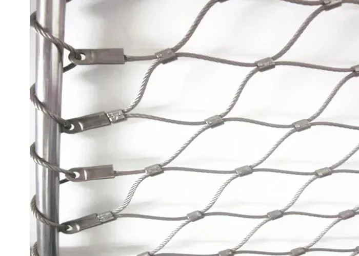 Kebun Binatang Kandang Perlindungan pagar baja tahan karat layar Mesh Expand Web Wire Tali Kabel Jaringan 5