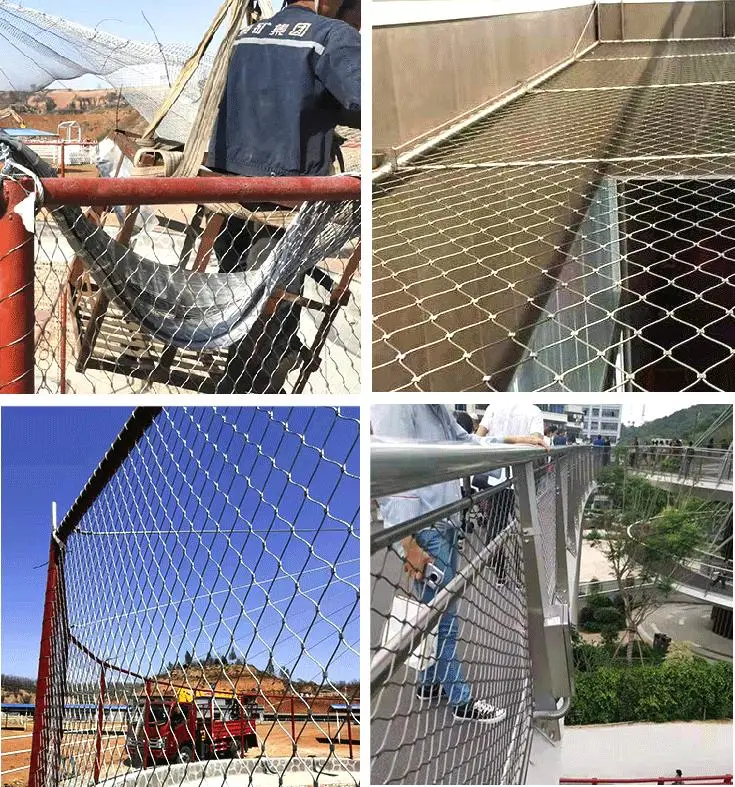 Kebun Binatang Kandang Perlindungan pagar baja tahan karat layar Mesh Expand Web Wire Tali Kabel Jaringan 7