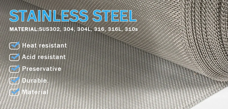 304/316 Stainless Steel Woven Wire Mesh-tahan korosi dan tahan lama 0