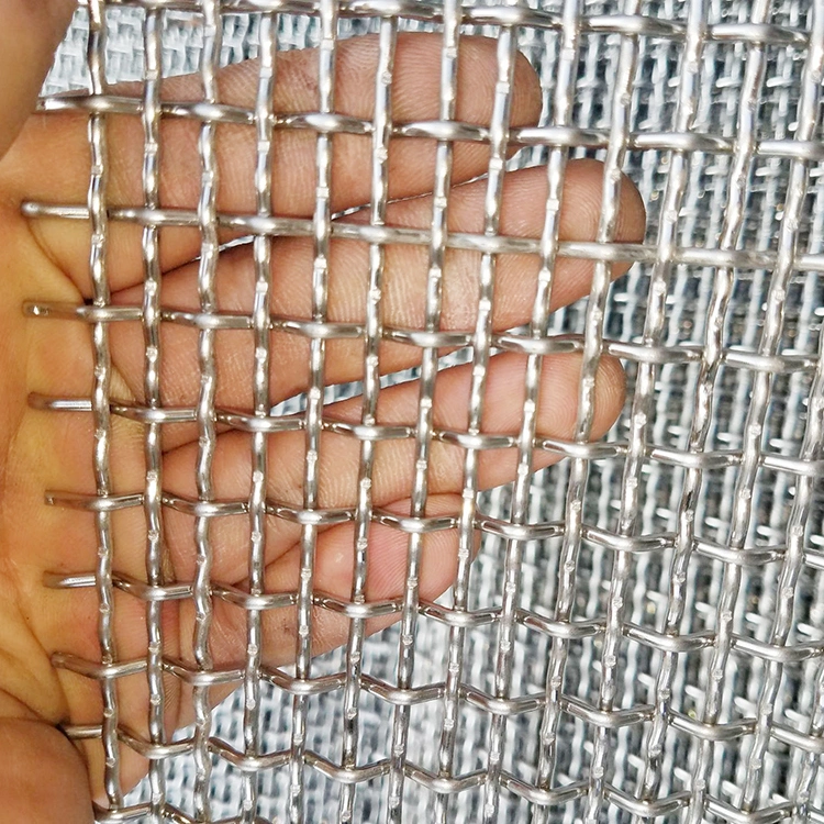 Grosir Galvanized Square Woven Wire Mesh / Stainless Steel Crimped Wire Mesh 0