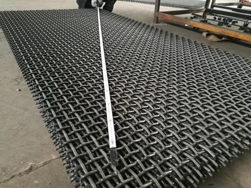 High Tensile 65 Mn Quarry Rock Crusher Crimped Wire Woven Screen Mesh untuk Vibrating 2