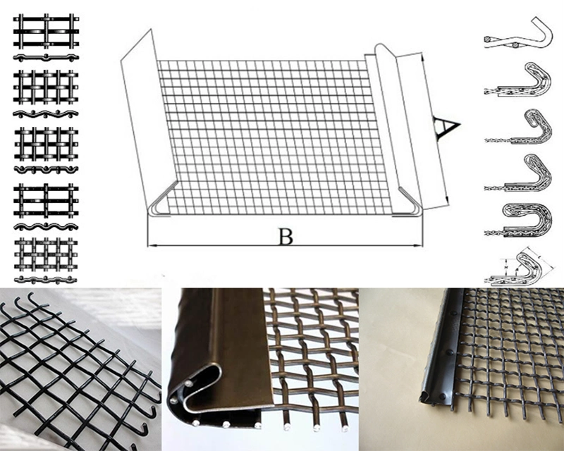 High Tensile 65 Mn Quarry Rock Crusher Crimped Wire Woven Screen Mesh untuk Vibrating 3