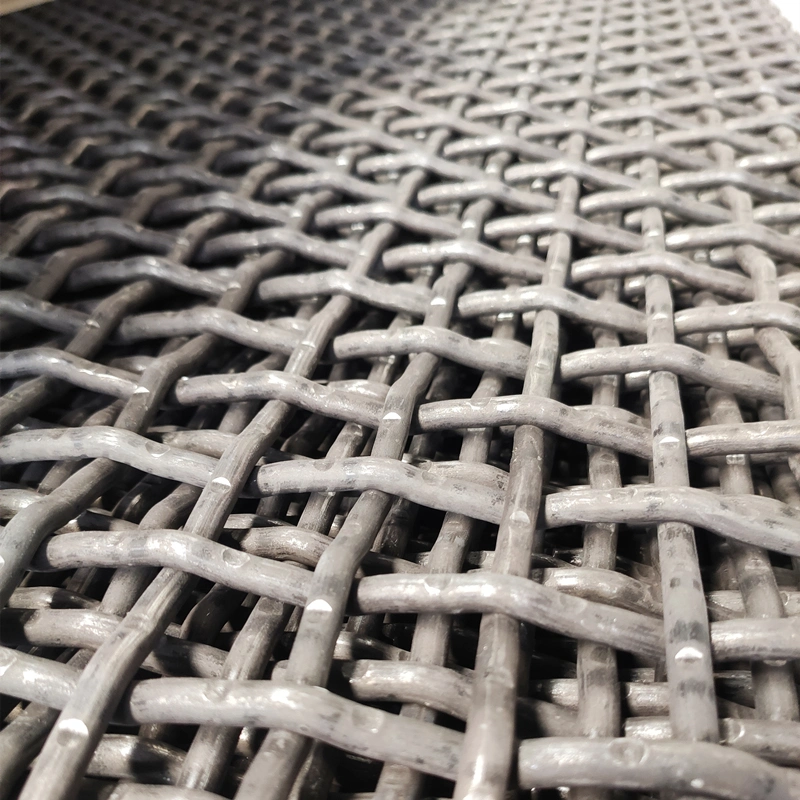 High Tensile 65 Mn Quarry Rock Crusher Crimped Wire Woven Screen Mesh untuk Vibrating 4