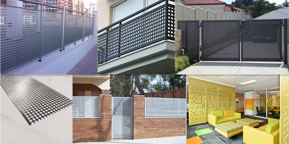 2mm 3mm Ukuran Lubang Stainless Steel Perforated Metal Sheet Mesh Lembar Dekoratif Untuk Ventilasi 3