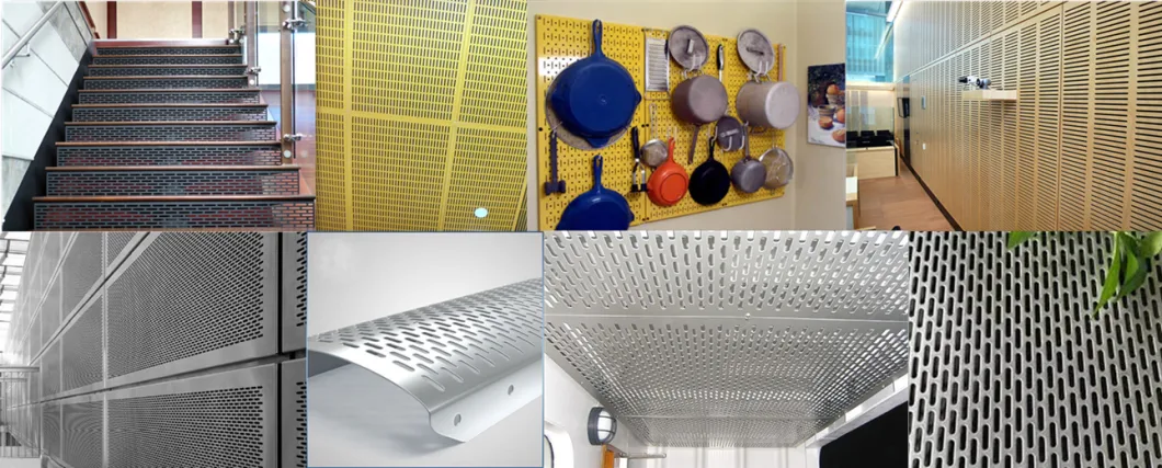 2mm 3mm Ukuran Lubang Stainless Steel Perforated Metal Sheet Mesh Lembar Dekoratif Untuk Ventilasi 6