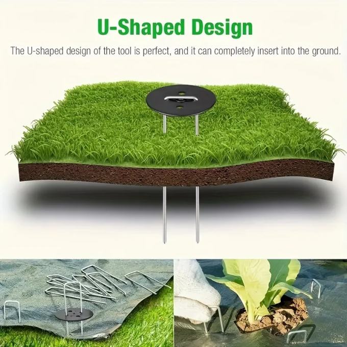 Hot Dip Galvanized U Type Garden Grass Lawn Turf Staple Lawn Nail 9 Gauge Wire Diameter 1