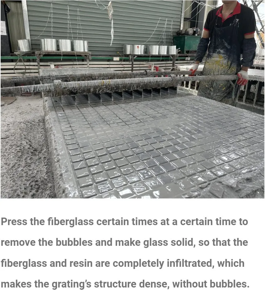 Square Mesh 20*20*40 Serat kaca / FRP cetakan Grating kekuatan tinggi tahan korosi 7