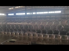 ASTM A 975 PVC Lapisan Gabion Keranjang Double Twisted Woven Mesh Fit Riverbank