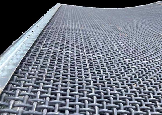 bergetar layar mesh mangan tinggi 65Mn kawat baja tambang tambang crusher saringan Layar mesh harga pabrik