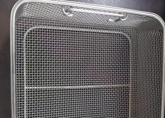 Dapur 304 Keranjang Penyimpanan Wire Mesh Stainless Steel 300x197x70mm