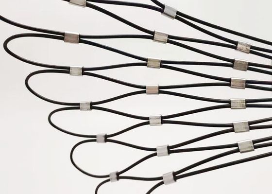 Kekuatan Tarik Tinggi Kandang Hewan Fleksibel 316 Stainless Steel Wire Rope Mesh Untuk Sangkar Jaring Burung