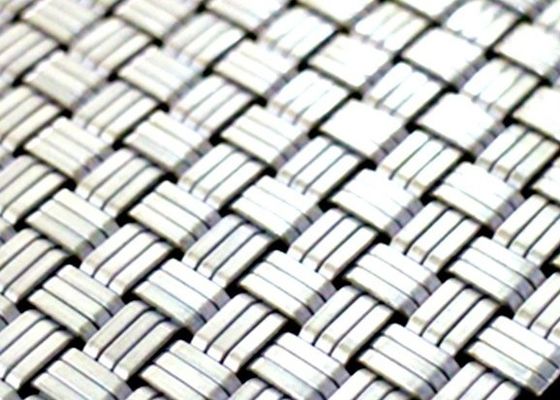 Dekoratif Ss316 Arsitektur Woven Wire Mesh Metal Crimped Screen Untuk Fasad Bangunan
