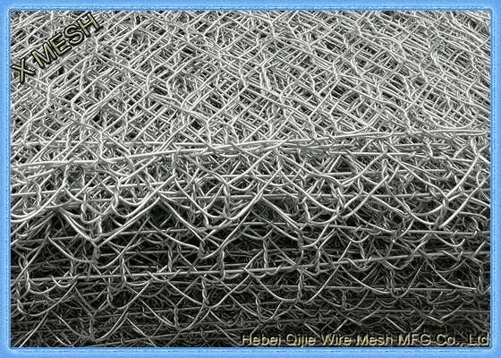 Tengah baja kawat Mesh Gabion Basket Hexagonal Twist Cocok Struktur Sungai Longitudinal