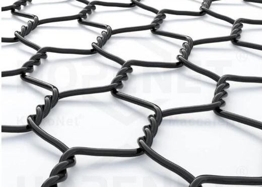 100% Bahan Poliester Pet Hexagonal Wire Mesh Net Warna Hitam