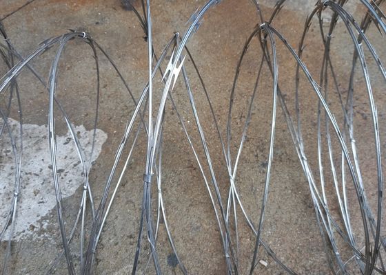 5% off PVC PE dilapisi Galvanized High Strength Razor Barbed Wire untuk Perlindungan Mesh/Farm Fencing