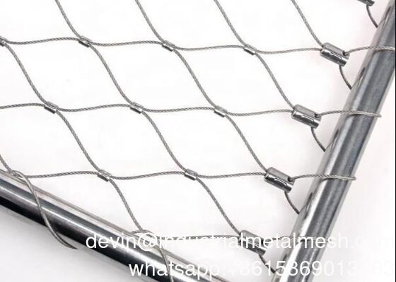 Fleksibel Stainless Steel Kabel Mesh 304 316 Metal Wire Rope Mesh