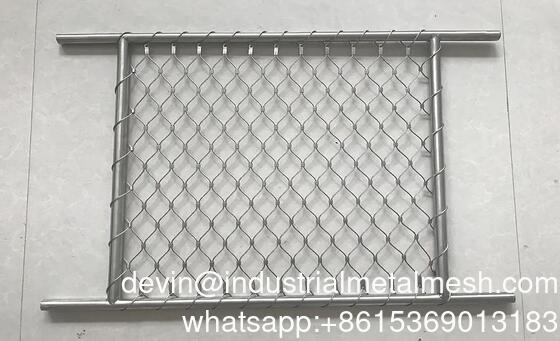 Stainless Steel Zoo Animal Wire Rope Mesh untuk Bird Aviary Enclosure