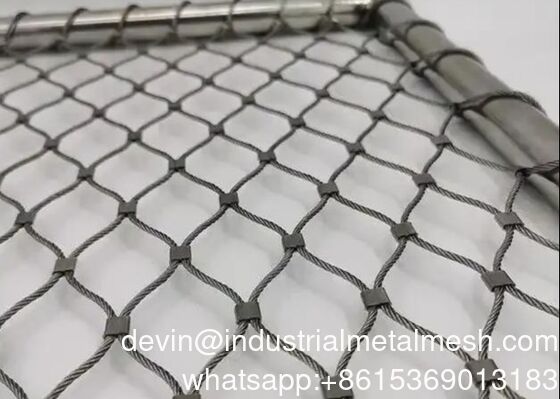 Perlindungan kabel jaring tenunan stainless steel kawat tali bolong