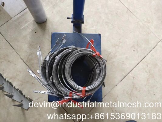 Jaring Kabel Tali Kawat Stainless Steel Anyaman Tangan 304/316 yang Fleksibel