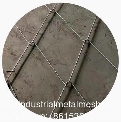 China Ekspor Tangan-dianyam Knoted Tipe Stainless Steel Rope Mesh Rockfall Protection Mesh