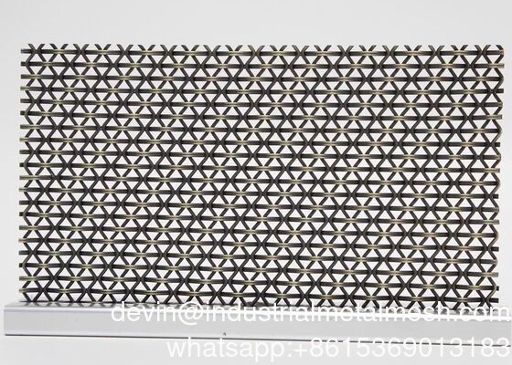 Square Hole Crimped Dekoratif Woven Wire Mesh Untuk Lemari