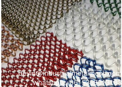 Kain Partisi Kawat Anyaman Baja Tahan Karat Dekoratif Kuningan