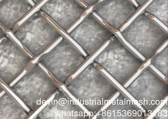 Woven stainless steel crimped wire mesh, untuk industri, bahan kelas: 304/316
