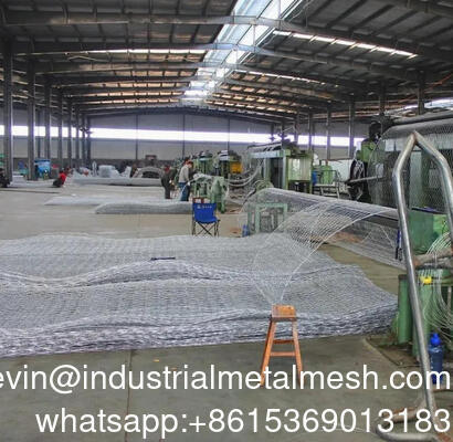 Galvanis atau PVC dilapisi Welded Woven Hexagonal Mesh 8X10cm Gabion dan Gabion Box