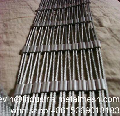 Jaring Kabel Tali Kawat Stainless Steel Anyaman Tangan 304/316 yang Fleksibel