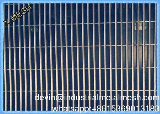 Keamanan Tinggi Besi 358 Pagar Keamanan Bandara Anti Menekuk Pencurian Baja Panel Mesh Las tahan lama