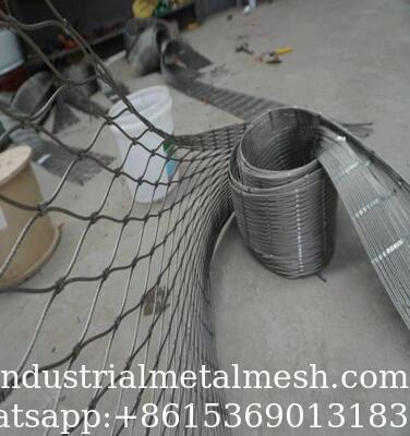 Jaring Pagar Tali Stainless Steel Kekuatan Tinggi Kustom Grosir
