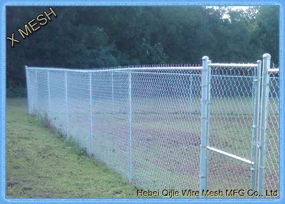 Hot Dipped Galvanized 6x10 Ft 9 Gauge Colored Chain Link Fence Fabric Untuk Olahraga Bola Basket