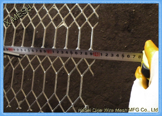 Hot Dipped Galvanised Expanded Metal Mesh , Expanded Stainless Steel Mesh Grill For Fencing / Fiji