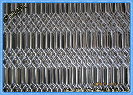Hot Dipped Galvanised Expanded Metal Mesh , Expanded Stainless Steel Mesh Grill For Fencing / Fiji