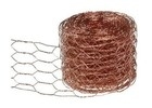 1.2m Lebar 2 Inci Hexagonal Woven Copper Wire Mesh Penggunaan komersial Pertanian