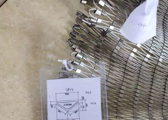 Kualitas tinggi kolam renang Iron Fence Mesh Fleksibel stainless steel Wire Rope Zoo Mesh Fenc USA Pagar Mesh