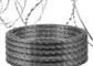 950mm Coil Diameter Razor Barbed Wire Untuk Konstruksi Galvanis