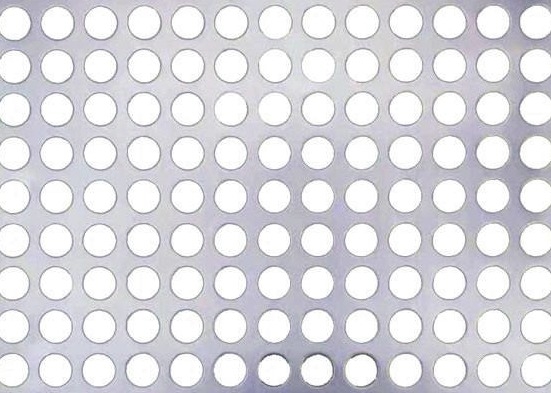 Pabrik Baja Karbon Bulat Lubang Perforated Metal Screen Mesh