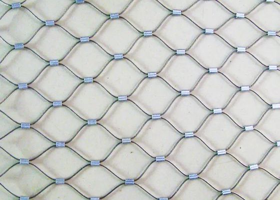 Kekuatan Tinggi 304 Stainless Steel Rope Mesh Anti Pencurian Metal Rope Mesh