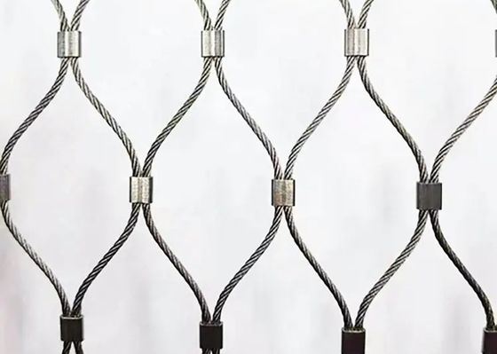 304 316 316l Jaring Tali Kawat Baja Stainless Kekuatan Tinggi Untuk Kebun Binatang Aviary